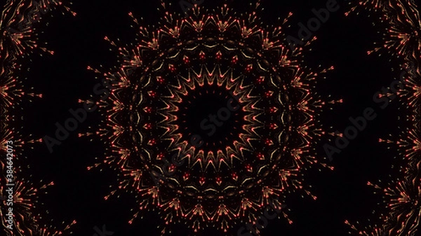 Fototapeta Abstract kaleidoscope background. Beautiful multicolor kaleidoscope texture. Unique kaleidoscope design.