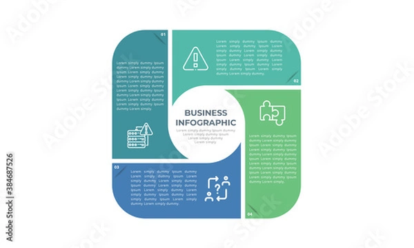 Obraz Circle vector set design Square pentagon and hexagon infographic.