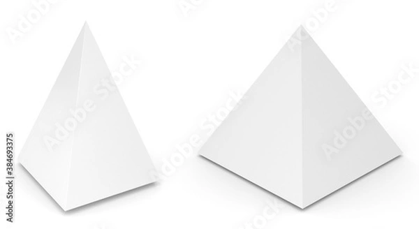 Fototapeta 3d pyramid on white background