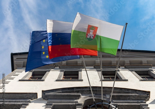 Fototapeta Slovenian Flags