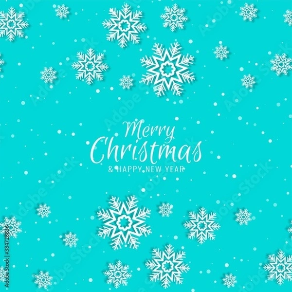 Fototapeta Merry Christmas decorative festive background