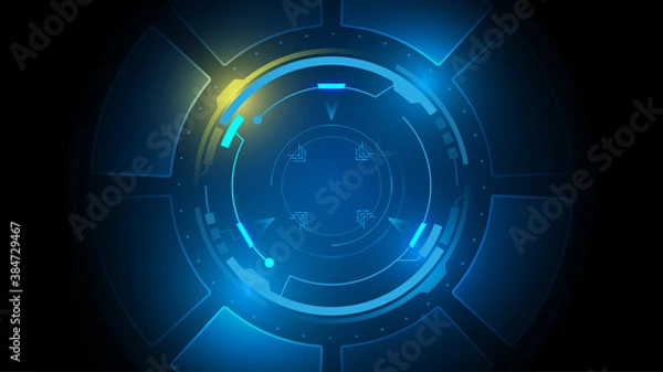 Obraz abstract focus target tech innovation concept design background eps 10 vector
