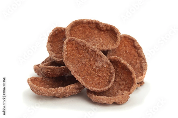 Obraz Brown cocoa cornflakes closeup