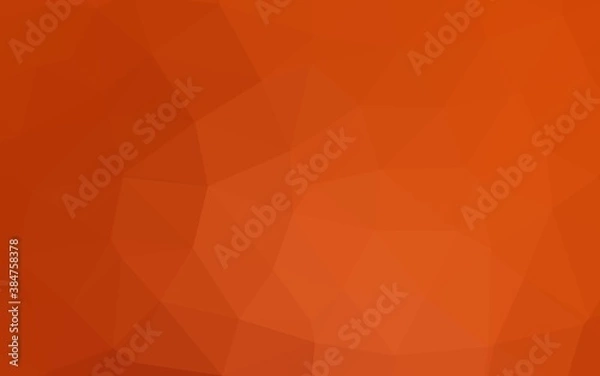 Fototapeta Light Orange vector abstract polygonal texture.