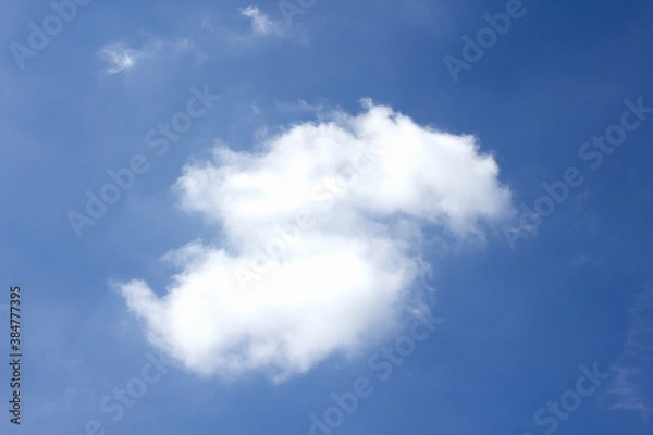 Obraz 青空にポッカリ浮いた白い雲