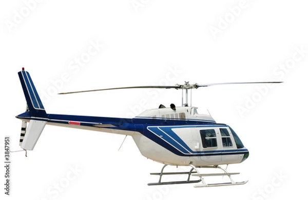 Obraz Na białym tle helikopter