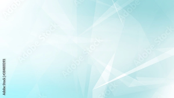 Obraz Abstract blue white and gray polygon triangle pattern gradient background. 3d render illustration.