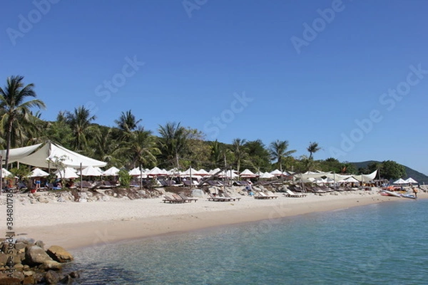 Obraz beach with umbrellas vietnam