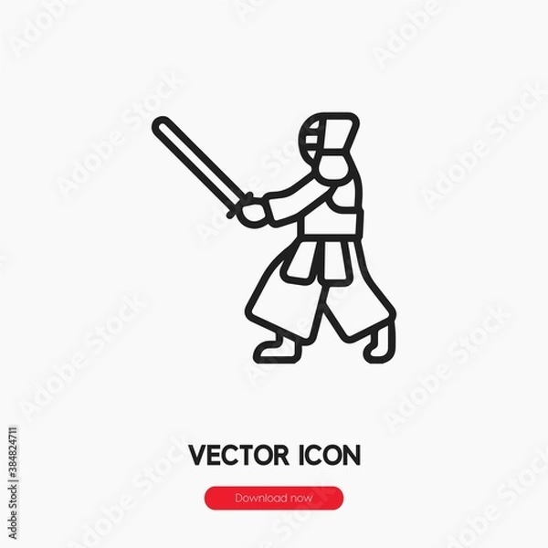 Obraz kendo icon vector sign symbol
