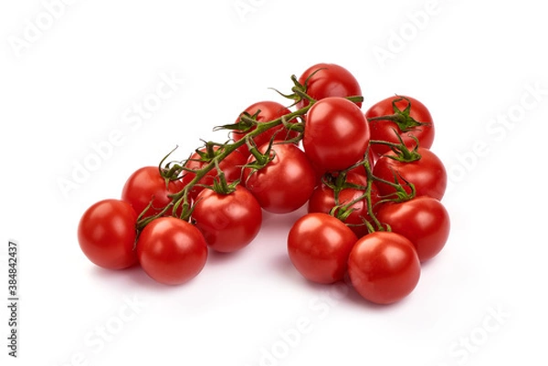 Obraz Fresh cherry tomatoes, isolated on white background
