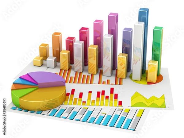Obraz Wykres diagramu wykres kołowy 3d