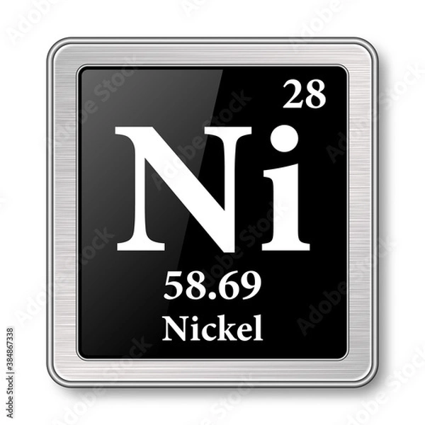 Fototapeta The periodic table element Nickel. Vector illustration