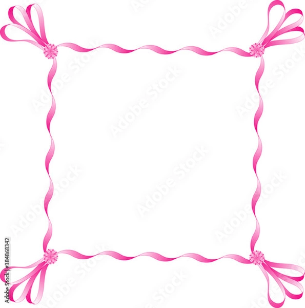 Fototapeta リボンの長方形飾り枠