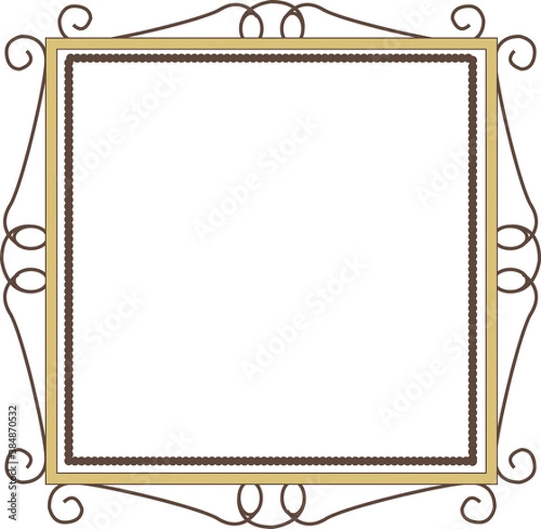 Fototapeta 洋風正方形飾り枠
