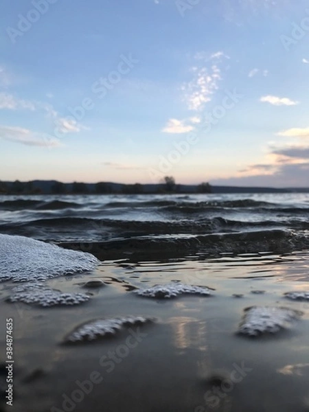 Obraz autumn sunset on the beach