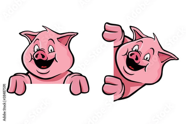 Obraz Pig frame decoration