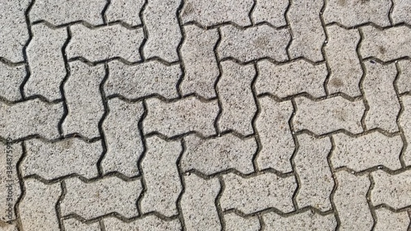 Obraz Tan street or sidewalk paver background (light).