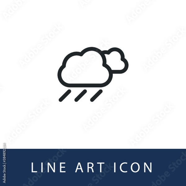 Fototapeta Light Rainy Weather Illustration Single Icon Design Vector EPS 10