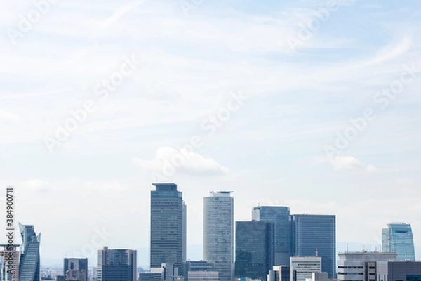 Obraz テレビ塔展望台から見た名古屋駅前高層ビル