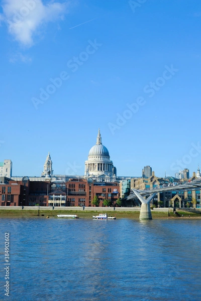 Obraz ミレニアムブリッジとセントポール大聖堂