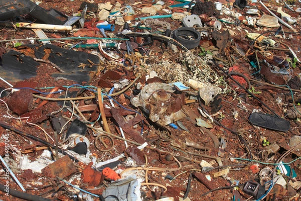 Fototapeta 鉄錆とゴミ
