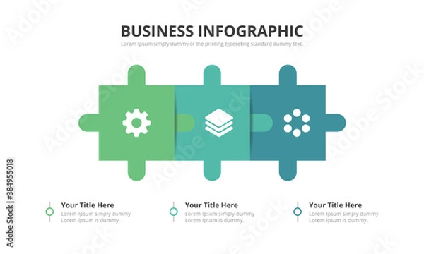 Obraz 3 step Infographic design template Vector file.