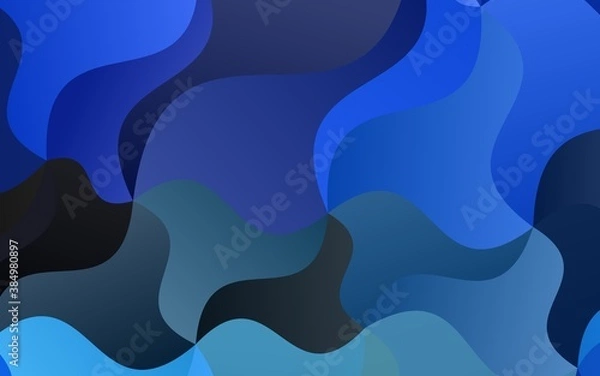 Fototapeta Dark BLUE vector template with bubble shapes.