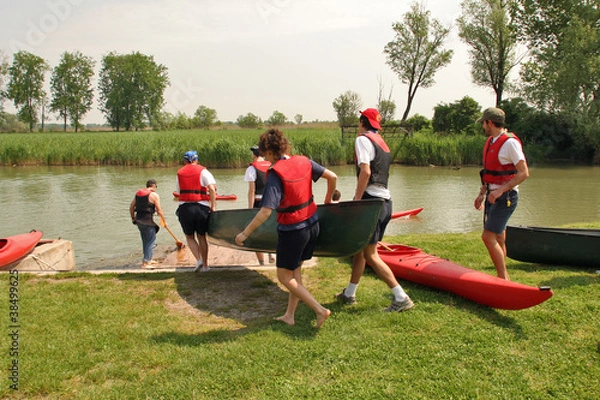 Fototapeta Alaggio canoa