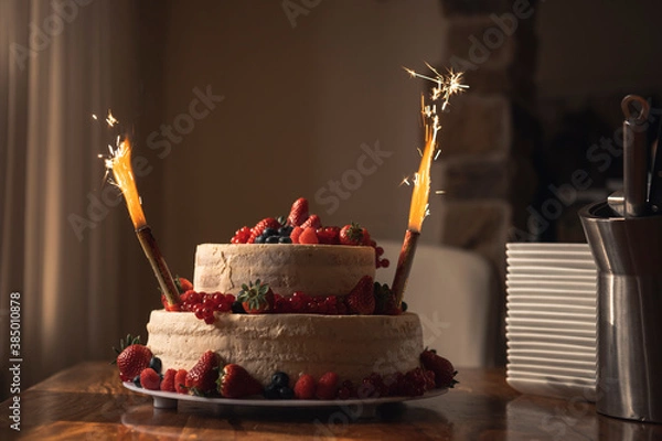 Fototapeta Berry Cake 