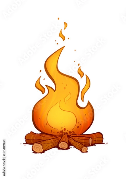 Fototapeta fire cartoon