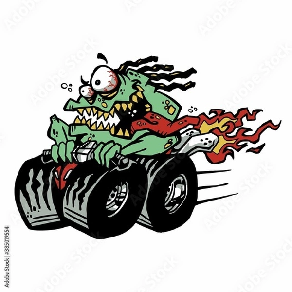 Fototapeta racing car monster