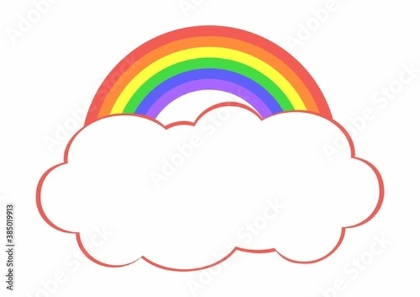 Fototapeta rainbow and clouds