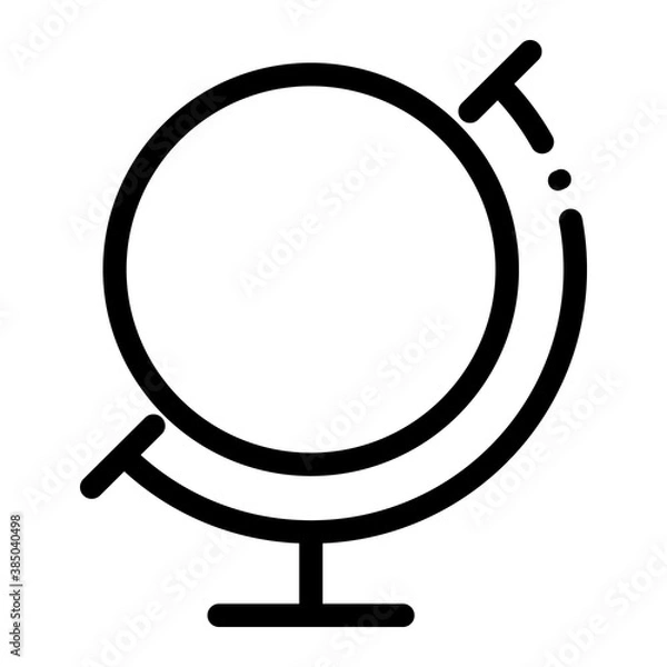 Fototapeta Pixel perfect globe earth line icon. vector illustrator