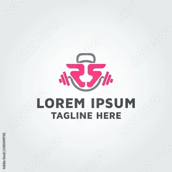 Obraz Letter RS, Physical Fitness training Vector logo design idea
