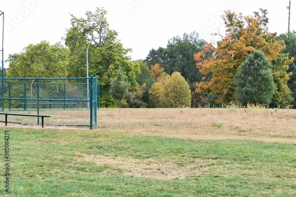 Fototapeta an overgrown baseball field