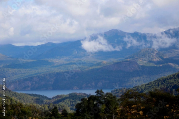 Fototapeta landscape with clouds