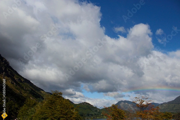 Fototapeta clouds over the mountains