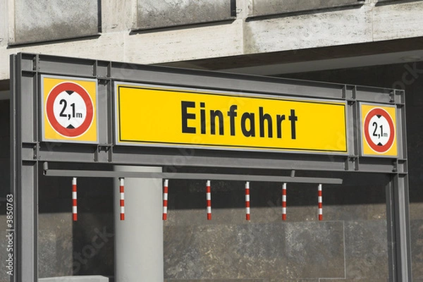 Obraz Schild Einfahrt