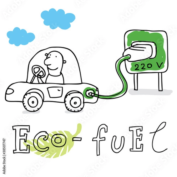 Obraz Eco fuel, vector drawing