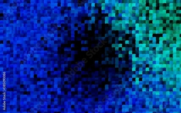 Fototapeta Dark Blue, Green vector pattern in square style.