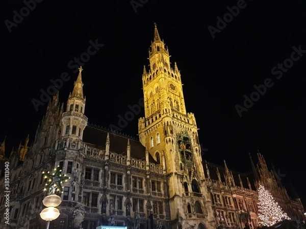 Obraz city cathedral at night