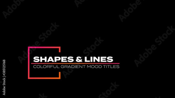 Fototapeta Shapes and Lines Colorful Gradient Mood Titles Reveal