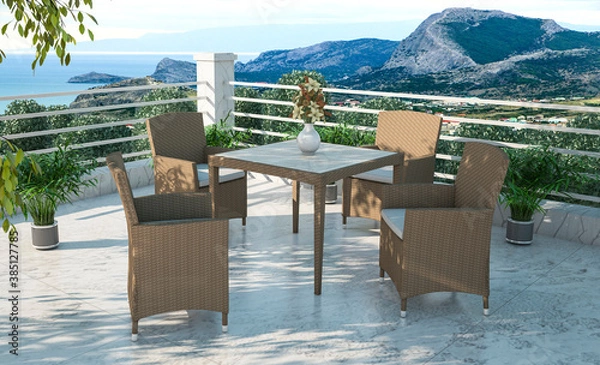 Obraz Rattan furniture exterior design