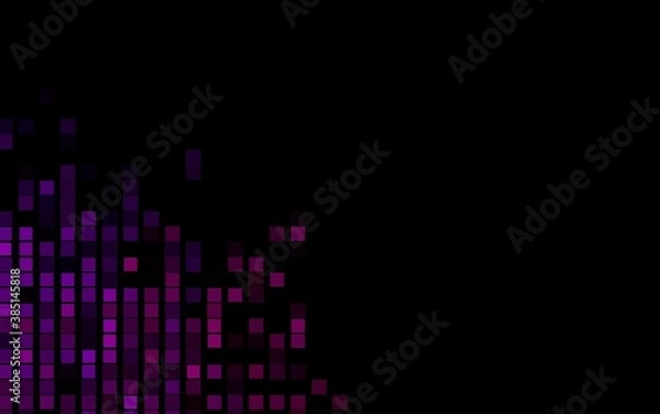 Obraz Dark Purple vector background with rectangles.