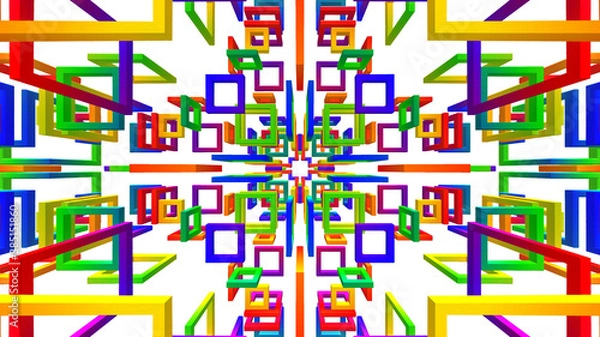 Fototapeta Multicolored pattern of square frames