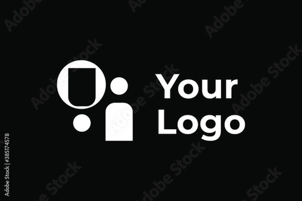 Fototapeta Creative people logo design template with circle