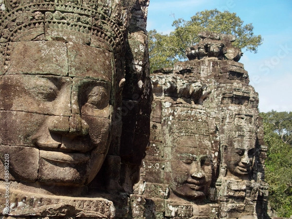 Obraz アンコール・トム遺跡のバイヨン寺院