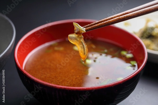 Obraz じゅんさいの味噌汁