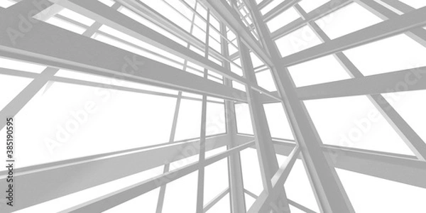 Fototapeta White Modern Background. Abstract Building Concept