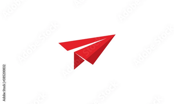 Fototapeta Creative Vector Illustration Logo Design. Minimal Paper Plane Concept
